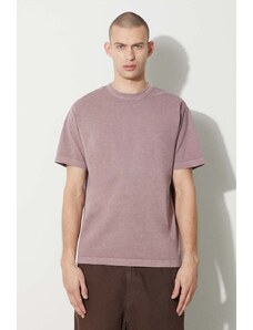 Βαμβακερό μπλουζάκι Carhartt WIP S/S Taos T-Shirt ανδρικά, χρώμα: ροζ, I032847.1XFGD