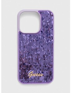 Θήκη κινητού Guess iPhone 14 Pro 6.1" χρώμα: μοβ