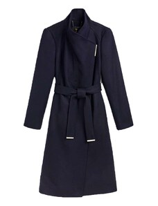 TED BAKER Παλτο Rose Mid Length Wool Wrap Coat 249306 navy