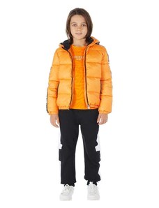 Παιδικό μπουφάν Guess χρώμα: πορτοκαλί