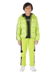 Παιδικό μπουφάν Guess χρώμα: πράσινο