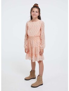 Παιδικό φόρεμα Guess χρώμα: πορτοκαλί