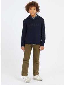 Παιδικό πουλόβερ από μείγμα μαλλιού Guess χρώμα: ναυτικό μπλε