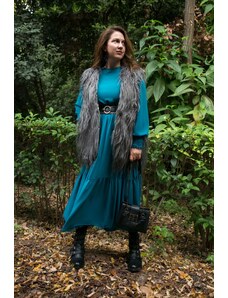 PerfectDress.gr blogger bohemian luxe φόρεμα σε πετρόλ