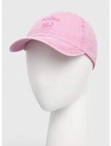 Βαμβακερό καπέλο του μπέιζμπολ Pinko χρώμα: ροζ