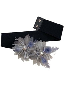 PerfectDress.gr vintage silver 3d flowers belt