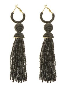 PerfectDress.gr artisan handmade σκουλαρίκια pearl Fringe black