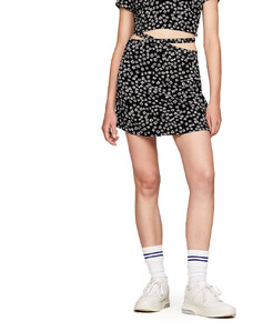 TOMMY HILFIGER TOMMY JEANS DITSY CUT OUT MINI SKIRT WOMEN
