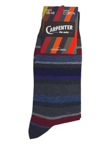 CARPENTER Ανδρική κάλτσα με ρίγες ανθρακί/γκρι Νο 39-46