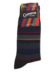 CARPENTER Ανδρική κάλτσα με ρίγες μαύρο/ανθρακί Νο 39-46