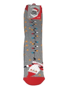 Vactive Χριστουγεννιάτικη κάλτσα Αι Βασίλης σε γκρι χρώμα Νο 40-45