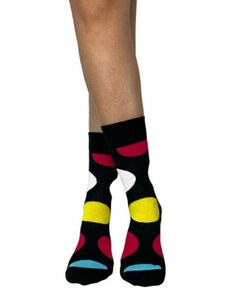 INIZIO Γυναικεία κάλτσα με σχέδιο πουά σε μαύρο χρώμα No 36-40