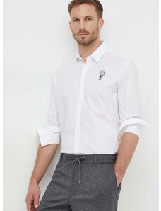 Πουκάμισο Karl Lagerfeld χρώμα: άσπρο