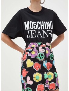 Τζιν φούστα Moschino Jeans χρώμα: μαύρο