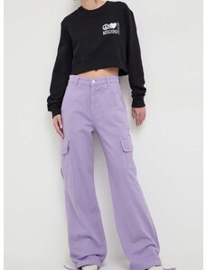 Τζιν παντελόνι Moschino Jeans χρώμα: μοβ