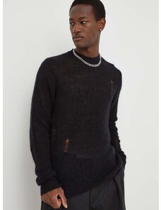 Μάλλινο πουλόβερ Won Hundred ανδρικά, χρώμα: μαύρο