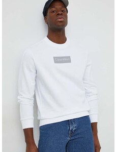 Βαμβακερή μπλούζα Calvin Klein χρώμα: άσπρο