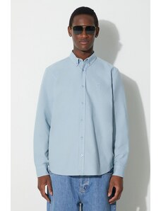 Βαμβακερό πουκάμισο Carhartt WIP Longsleeve Bolton Shirt ανδρικό, I030238.0F4GD
