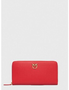 Δερμάτινο πορτοφόλι Pinko γυναικείο, χρώμα: κόκκινο, 100250 A0F1