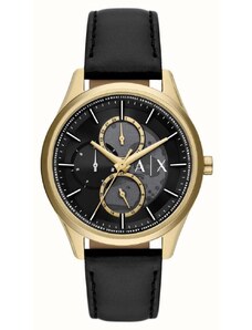 ARMANI EXCHANGE Dante - AX1876, Gold case with Black Leather Strap