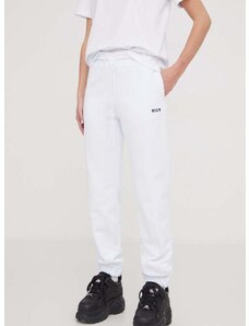 Βαμβακερό παντελόνι MSGM χρώμα: άσπρο