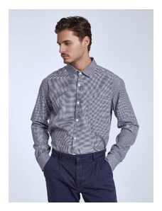 Celestino Καρό ανδρικό πουκάμισο με τσέπη ασπρο-μπλε για Άντρα
