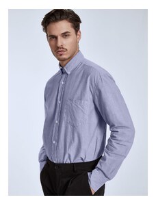 Celestino Βαμβακερό ανδρικό πουκάμισο με τσέπη σκουρο μπλε για Άντρα