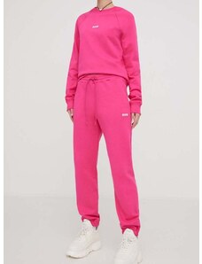 Βαμβακερό παντελόνι MSGM χρώμα: ροζ