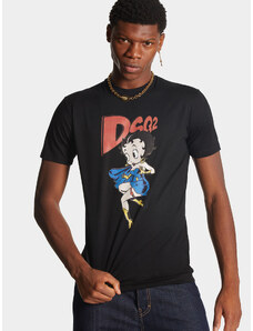 Dsquared2 T-shirt Betty Boop cool fit μαύρο