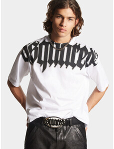 Dsquared2 T-shirt Gothic loose fit λευκό