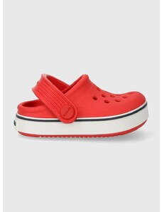 Παιδικές παντόφλες Crocs CROCBAND CLEAN CLOG χρώμα: κόκκινο