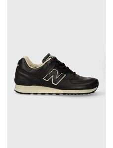 Δερμάτινα αθλητικά παπούτσια New Balance Made in UK χρώμα: μαύρο, OU576LKK