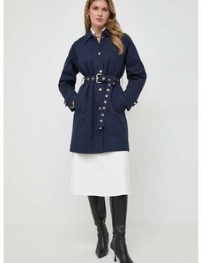 Βαμβακερό παλτό MICHAEL Michael Kors χρώμα: ναυτικό μπλε