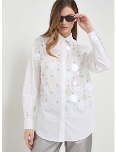 Βαμβακερό πουκάμισο Pinko χρώμα: άσπρο