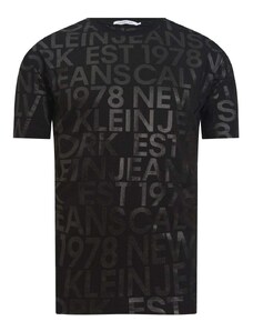 Calvin Klein T-Shirt Μπλούζα Logo Aop Άνετη Γραμμή