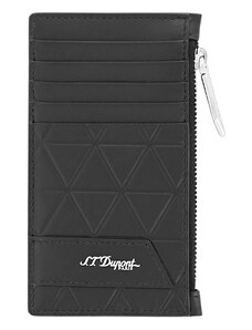 S.T. DUPONT FIREHEAD BLACK CARD HOLDER WITH COIN POCKET -