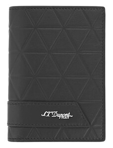 S.T. DUPONT FIREHEAD BLACK VERTICAL WALLET WITH 4 CARD SLOTS -