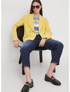 Σακάκι Sisley χρώμα: κίτρινο