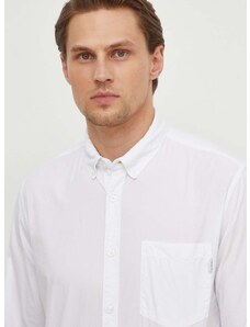 Βαμβακερό πουκάμισο Pepe Jeans Prince ανδρικό, χρώμα: άσπρο