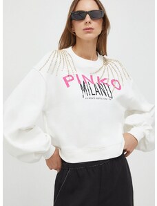 Βαμβακερή μπλούζα Pinko γυναικεία, χρώμα: μπεζ