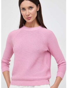 Βαμβακερό πουλόβερ Weekend Max Mara χρώμα: ροζ