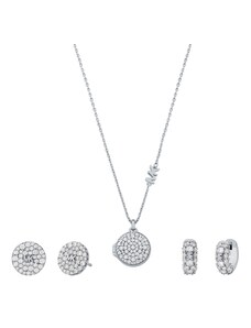 MICHAEL KORS Necklace Brilliance Zircons | Silver Plated MKC1700SET Gift Set