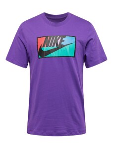 Nike Sportswear Μπλουζάκι 'CLUB' μέντα / λιλά / πορτοκαλοκόκκινο / μαύρο
