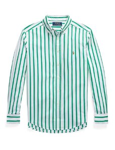 Παιδικό βαμβακερό πουκάμισο Polo Ralph Lauren χρώμα: πράσινο