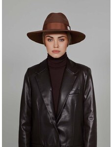 Καπέλο LE SH KA headwear Brown Fedora χρώμα: μπεζ