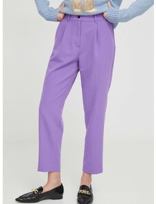 Παντελόνι Sisley χρώμα: μοβ