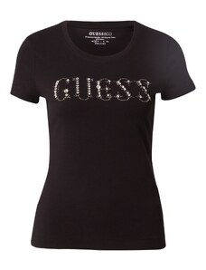 GUESS Μπλουζάκι μαύρο / διαφανές