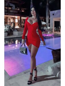 Joy Fashion House Ksenia μίνι εξώπλατο φόρεμα κόκκινο