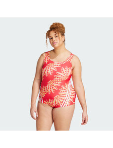 Adidas FARM Rio 3-Stripes CLX Swimsuit (Plus Size)