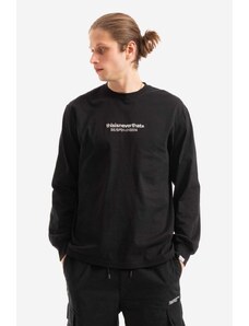 Βαμβακερή μπλούζα με μακριά μανίκια thisisneverthat SE-SP L/S Tee χρώμα: μαύρο